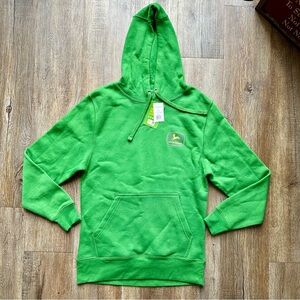 John Deere Licensed Green Quality Farm Equipment Hooded Sweatshirt Mens Size: S